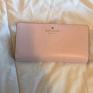 Kate Spade Large Slim Bifold Wallet Schuyler Chalk Pink Wallet NWT
